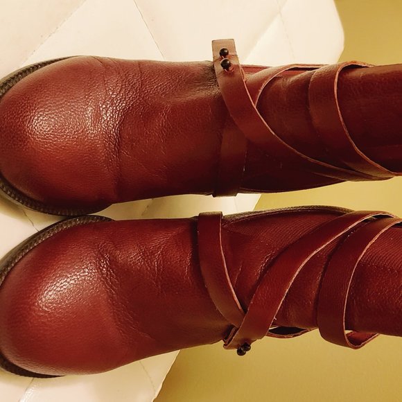 RUDSAK Leather Ankle Bordo Boots / Booties - Picture 5 of 7